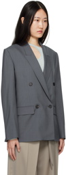 LOW CLASSIC Gray Double-Breasted Blazer