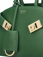 FERRAGAMO Mini Hug Leather Top Handle Bag