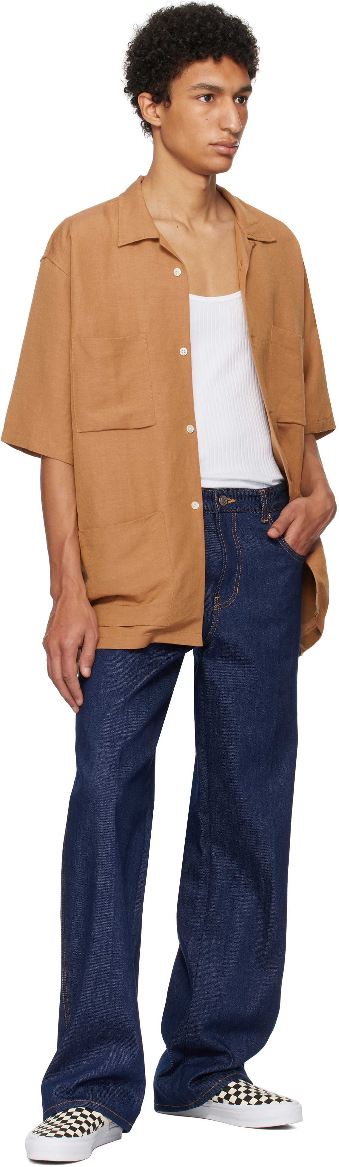 Pilgrim Surf + Supply Brown Amedeo Short Sleeve Shirt