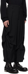 Yohji Yamamoto Black Pleated Trousers