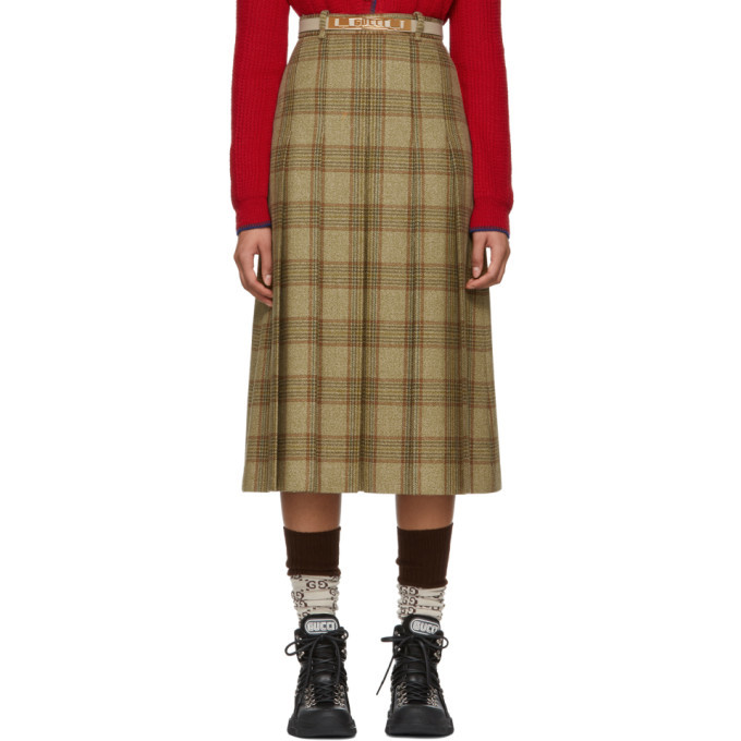 Plaid 2025 skirt gucci