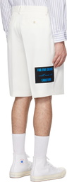 UNDERCOVER White Appliqué Shorts