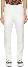 Fendi White Hemp Trousers