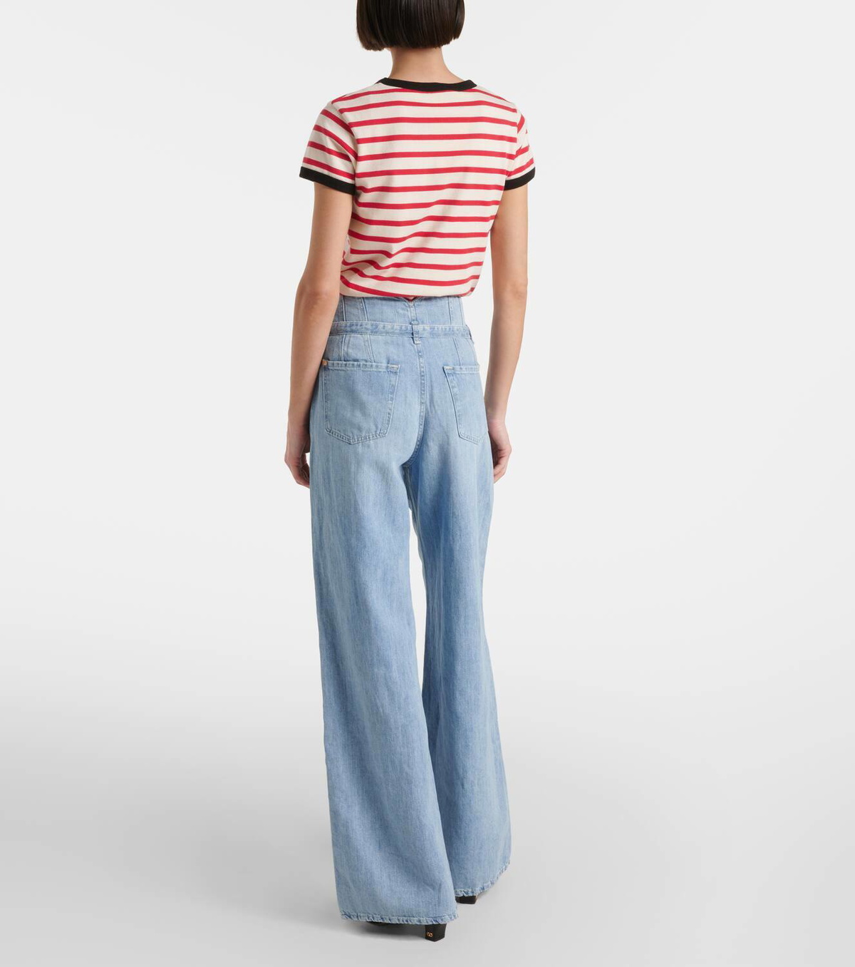 7 For All Mankind Phoenix belted high-rise wide-leg jeans