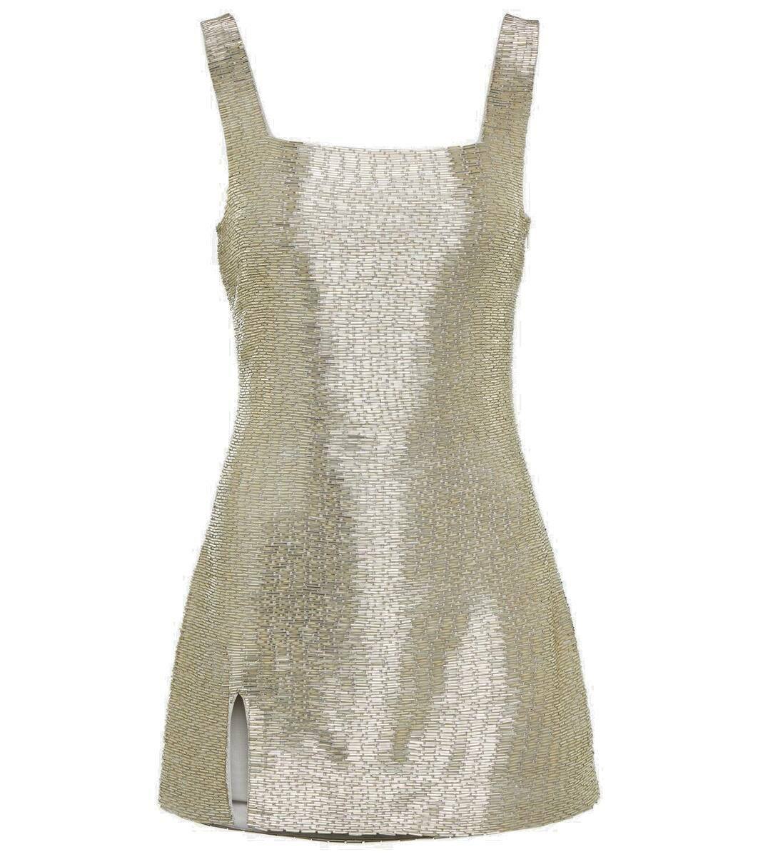 staud le sable beaded mini dress STAUD | LE SABLE DRESS | GREAT WHITE
