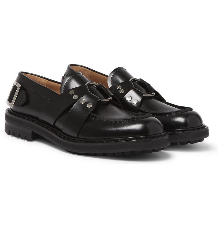 Photo: Alexander McQueen - Embellished Leather Loafers - Men - Black