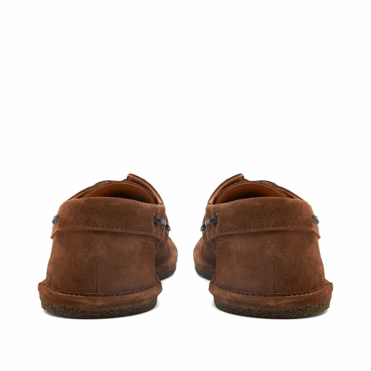 Dries Van Noten Men's Suede Boat Shoe in Brown Dries Van Noten