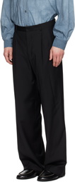 Sunflower Black Wide Pleated Trousers