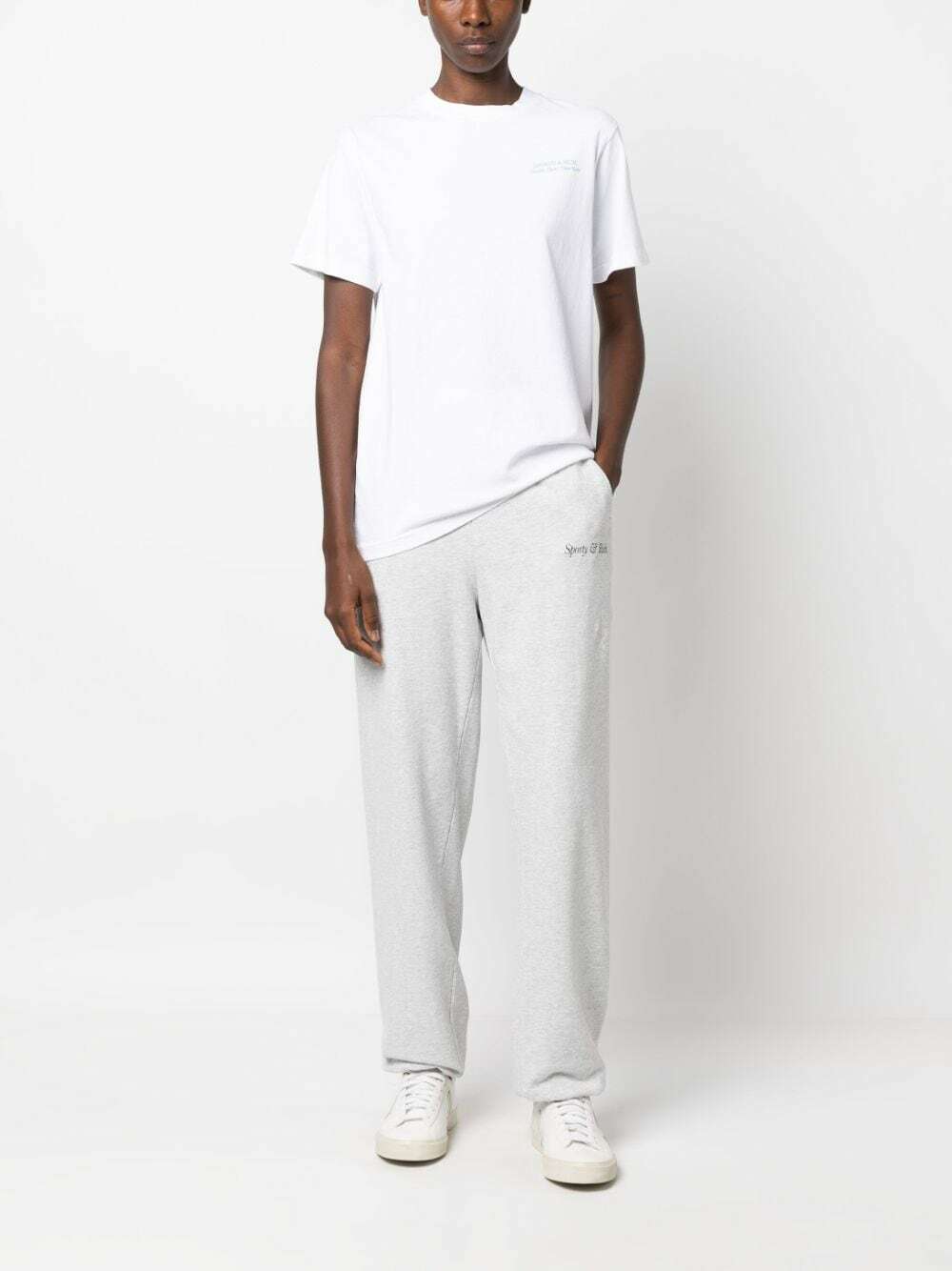 SPORTY & RICH WOMEN'S ITALIC LOGO TERRY SHORTS