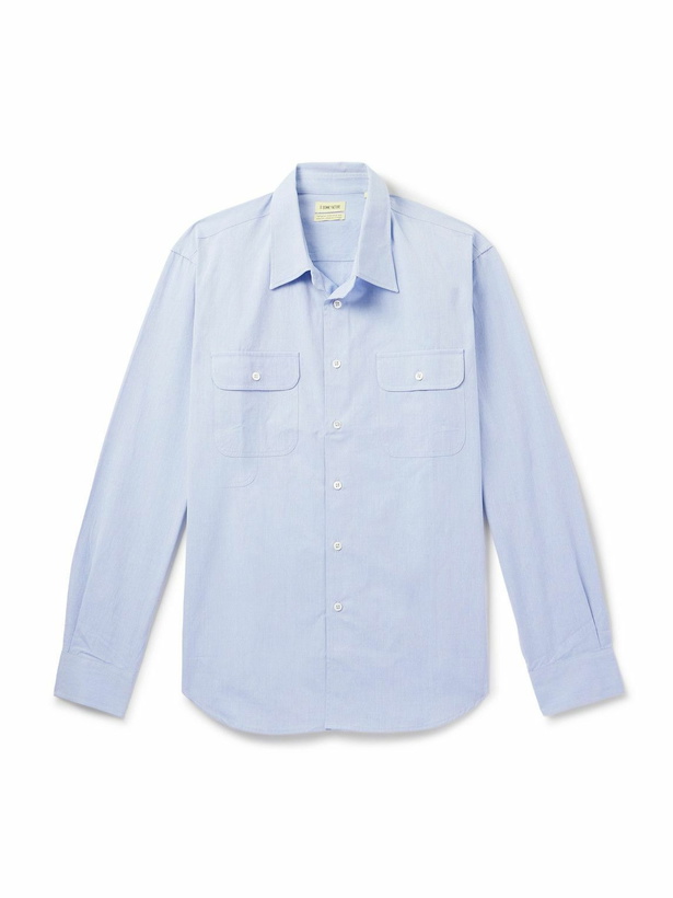 Photo: De Bonne Facture - Artist Cotton-Poplin Shirt - Blue