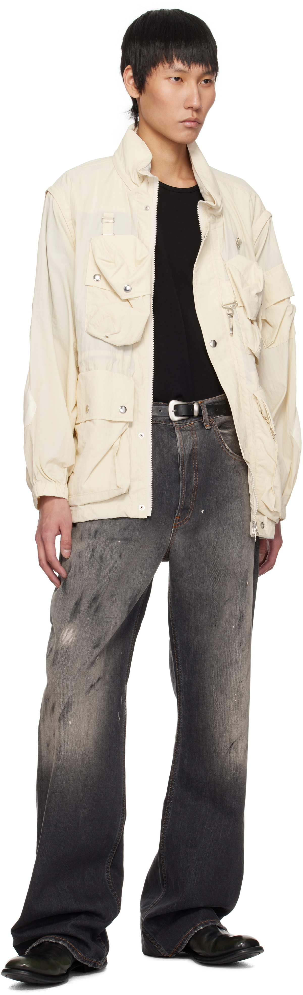 YOKE Beige Multi Pocket Jacket
