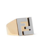 Fendi - Silver- and Gold-Tone Ring - Gold
