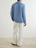 BODE - Sea Beaded Silk Shirt - Blue
