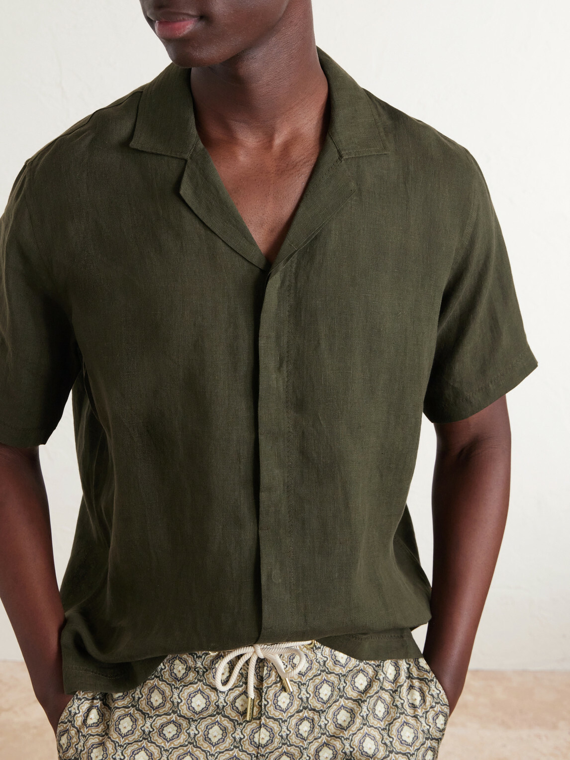 Orlebar Brown - Maitan II Camp-Collar Linen Shirt - Green
