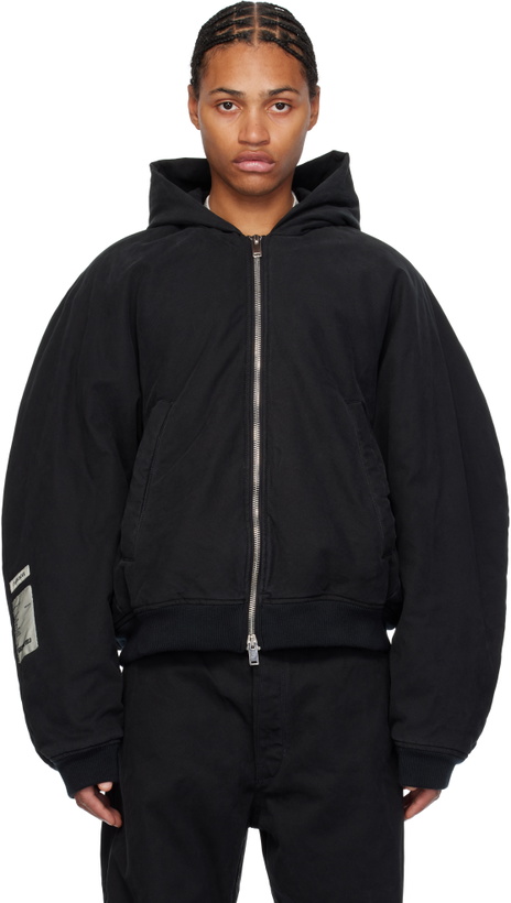 Photo: B1ARCHIVE Black Workwear Seamless Hooded Zip Up Jacket