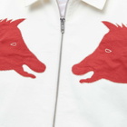 Bode Men's Boar Applique Jacket in Red/White