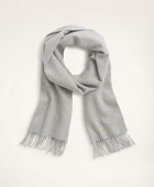 Brooks Brothers Men's Lambswool Fringed Scarf | Grey/Tan