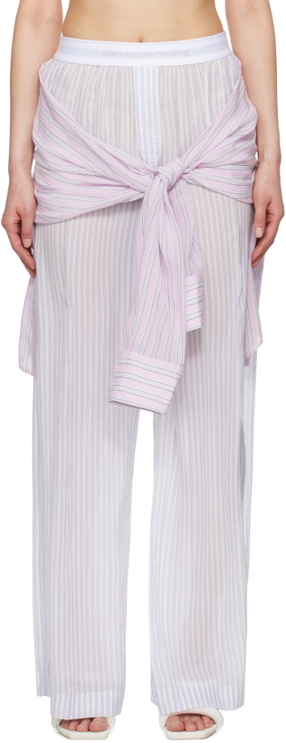 Photo: Alexander Wang Blue & Pink Pre-Styled Boxer Trousers
