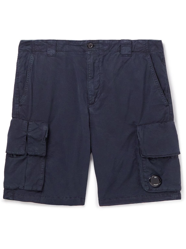 Photo: C.P. Company - Straight-Leg Cotton-Blend Cargo Shorts - Blue