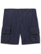 C.P. Company - Straight-Leg Cotton-Blend Cargo Shorts - Blue