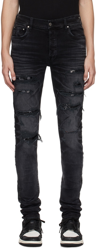 Photo: AMIRI Black Thrasher Jeans