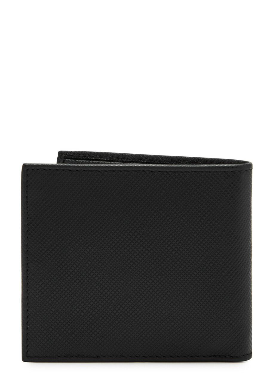 Polo Ralph Lauren Logo Saffiano Leather Wallet - Black - One Size