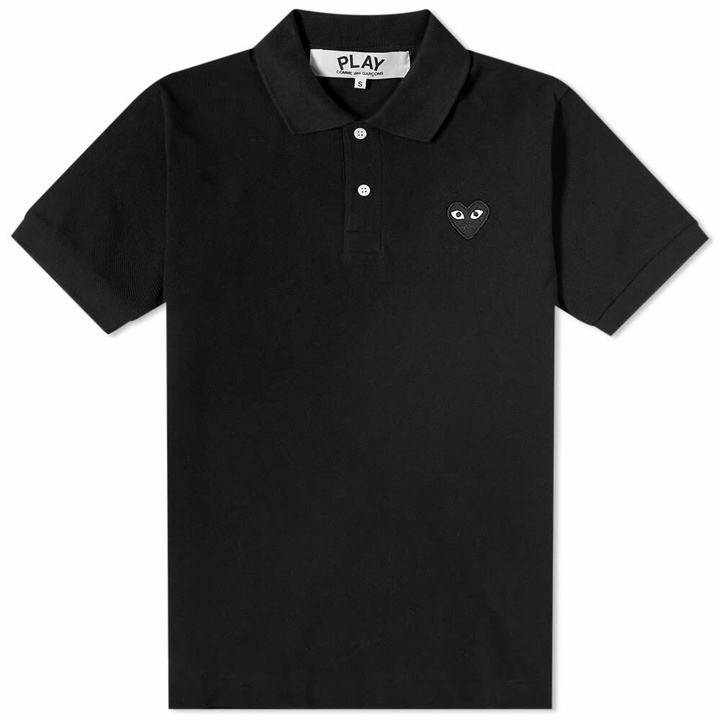 Photo: Comme des Garçons Play Men's Heart Polo Shirt in Black