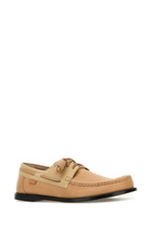 Loewe Peach Leather Campo Boat Loafers