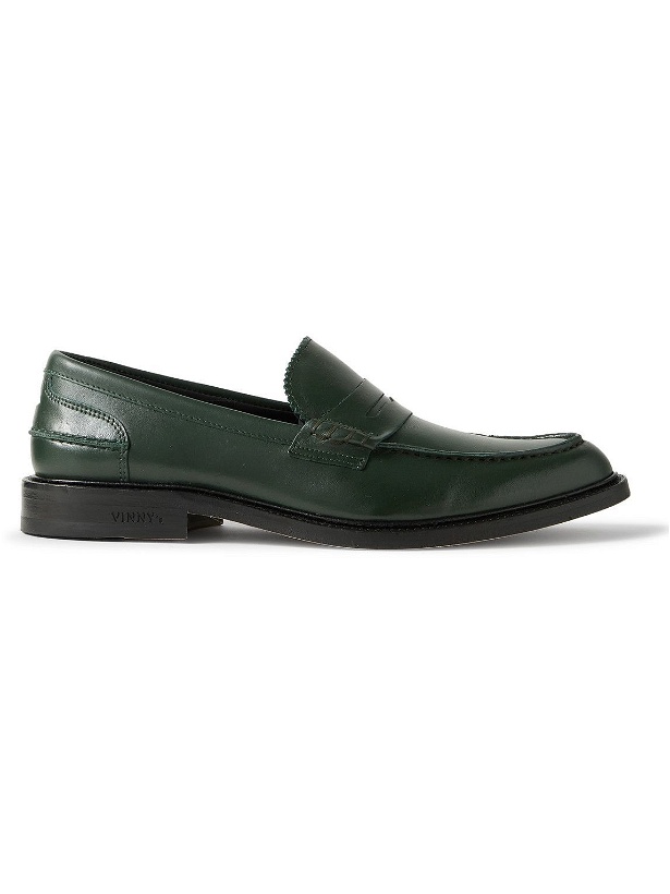 Photo: VINNY's - Townee Leather Penny Loafers - Green
