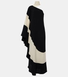 Taller Marmo Tirso scarf-detail intarsia cady gown