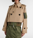 Sacai Padded cotton-blend bomber jacket