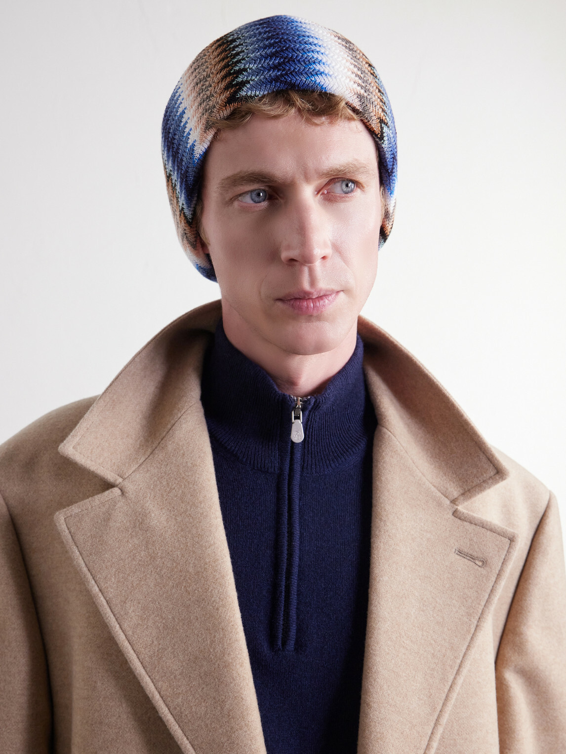 Missoni - Striped Crochet-Knit Wool-Blend Beanie - Blue