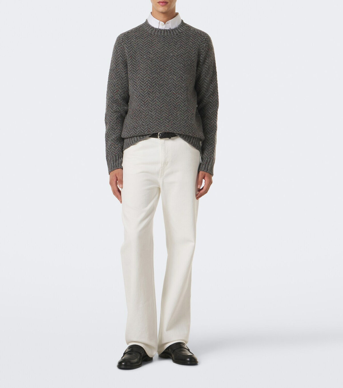 Gabriela Hearst Sermo herringbone cashmere sweater