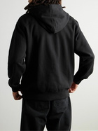 Carhartt WIP - Eldon Logo-Appliquéd Cotton-Blend Jersey Zip-Up Hoodie - Black
