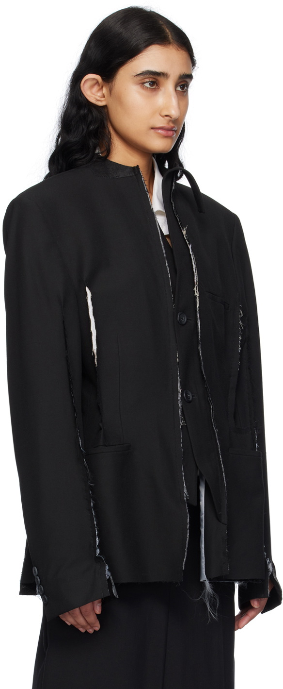 HODAKOVA Black Horse Hair Blazer HODAKOVA