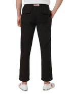 MC2 Saint Barth Man Black Linen Calais Pants With Drawstring