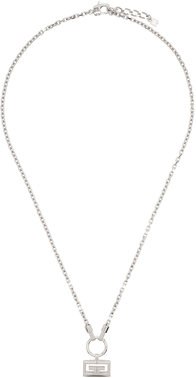 【GIVENCHY】ID GIVENCHY SILVERY NECKLACE Silver ID Necklace by Givenchy on Sale