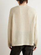 Our Legacy - Double Lock Stretch-Cotton Mesh Sweater - Neutrals
