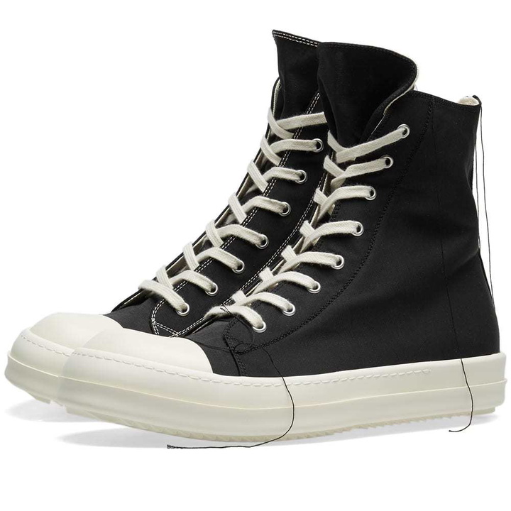 Photo: Rick Owens DRKSHDW Contrast Stitch High Top Canvas Sneaker