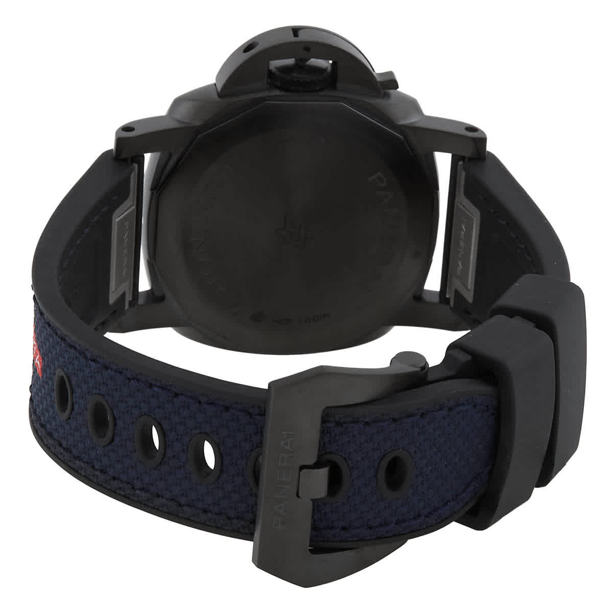 Panerai Luminor 40mm Quaranta Steel DLC Luna Rossa Automatic Blue Dial Mens Watch PAM01408