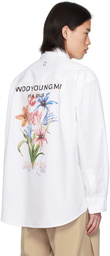 Wooyoungmi White Flower Print Shirt