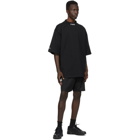 Heron Preston Black and White Logo Basket Shorts