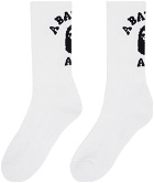 BAPE White College Socks