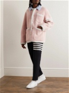 Thom Browne - Colour-Block Shearling Jacket - Pink