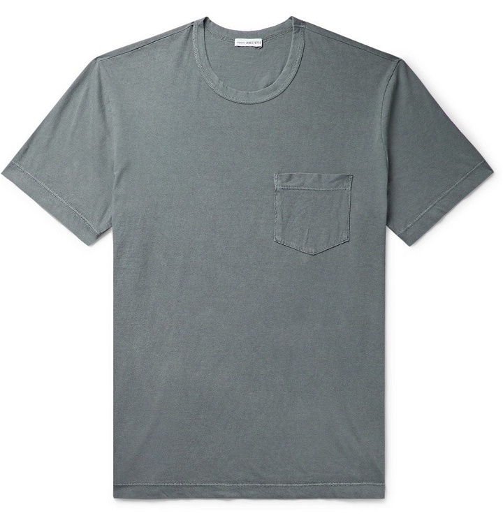 Photo: James Perse - Combed Cotton Jersey T-Shirt - Blue
