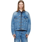 BALMAIN Blue Faded Denim Jacket