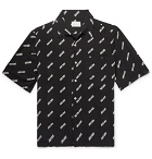 Aries - Camp-Collar Logo-Print Woven Shirt - Men - Black