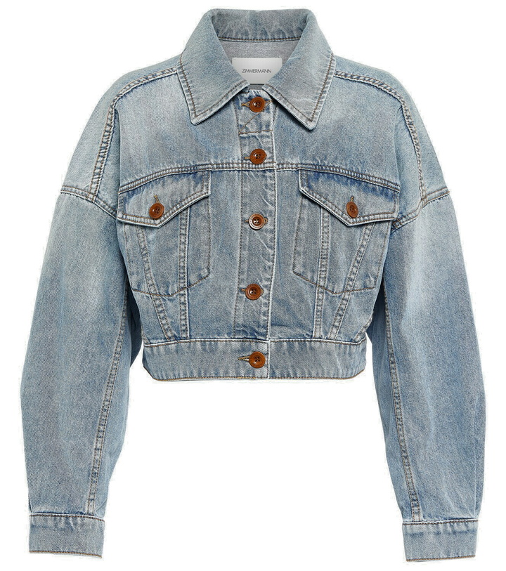 Photo: Zimmermann Raie cropped denim jacket