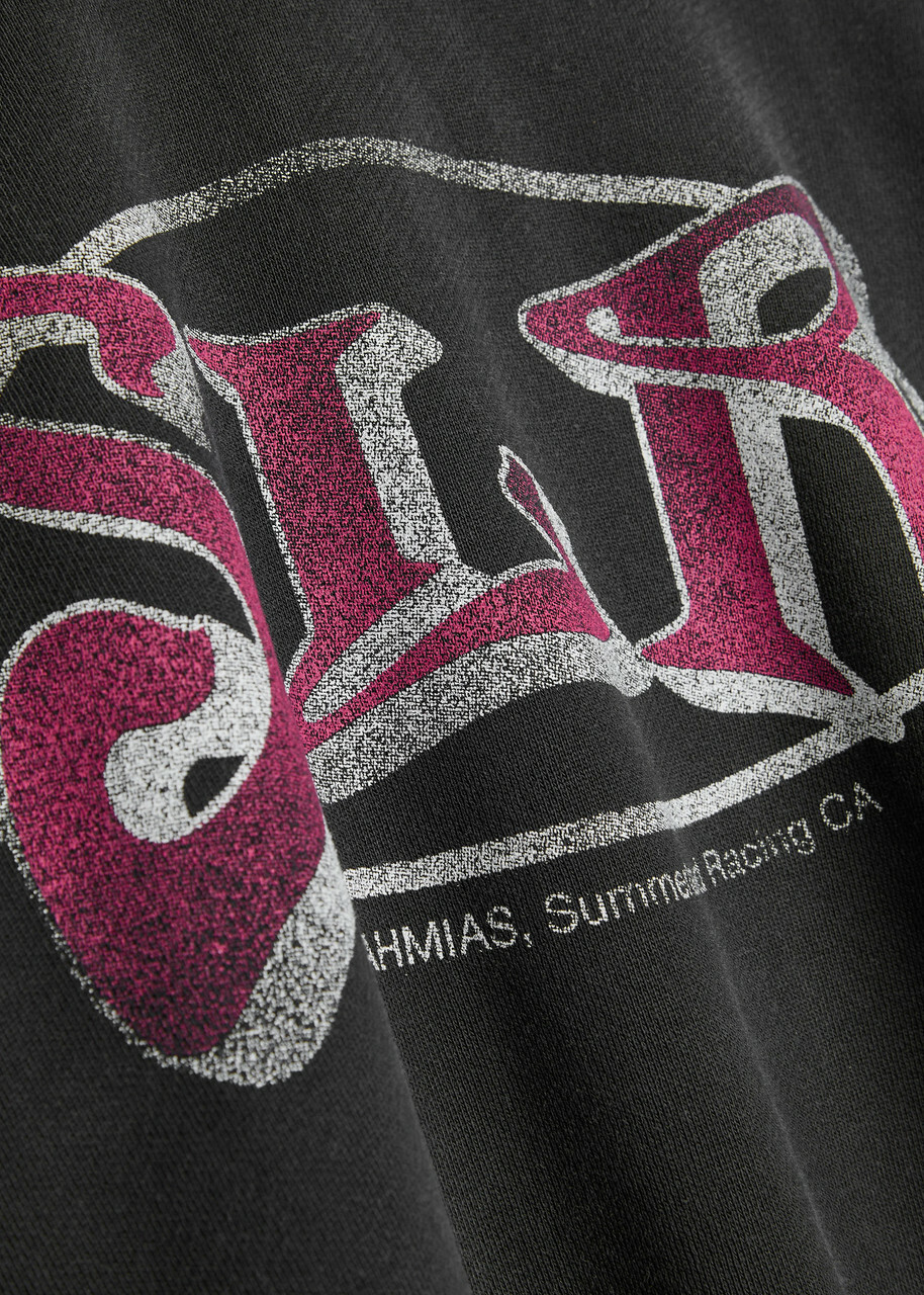Nahmias Summerland Racing Hooded Cotton Sweatshirt Black