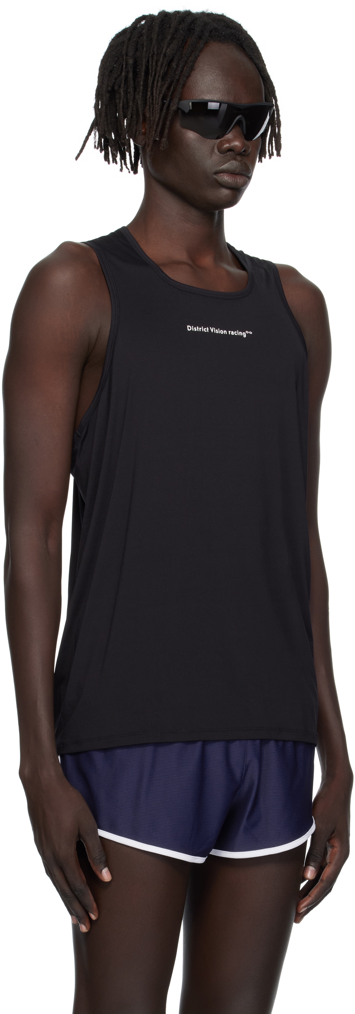 District Vision Black Ultralight Aloe Singlet Tank Top